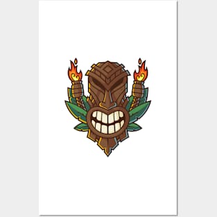 Funny Tribal Tiki Head Posters and Art